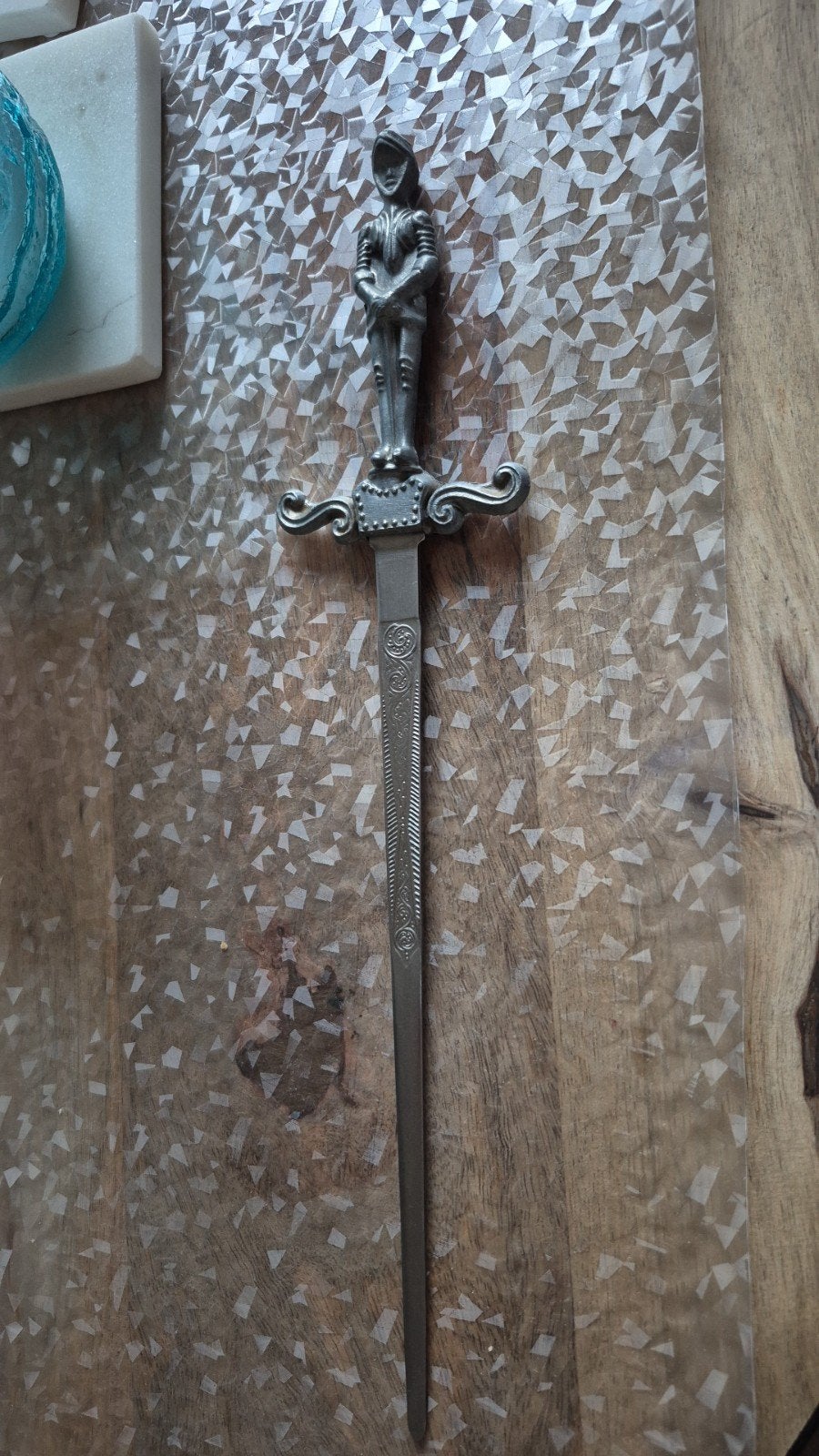 Vintage  Middeleeuwse Zwaard Briefopener - Ridder 1960s, Antiek en Kunst, Ophalen of Verzenden