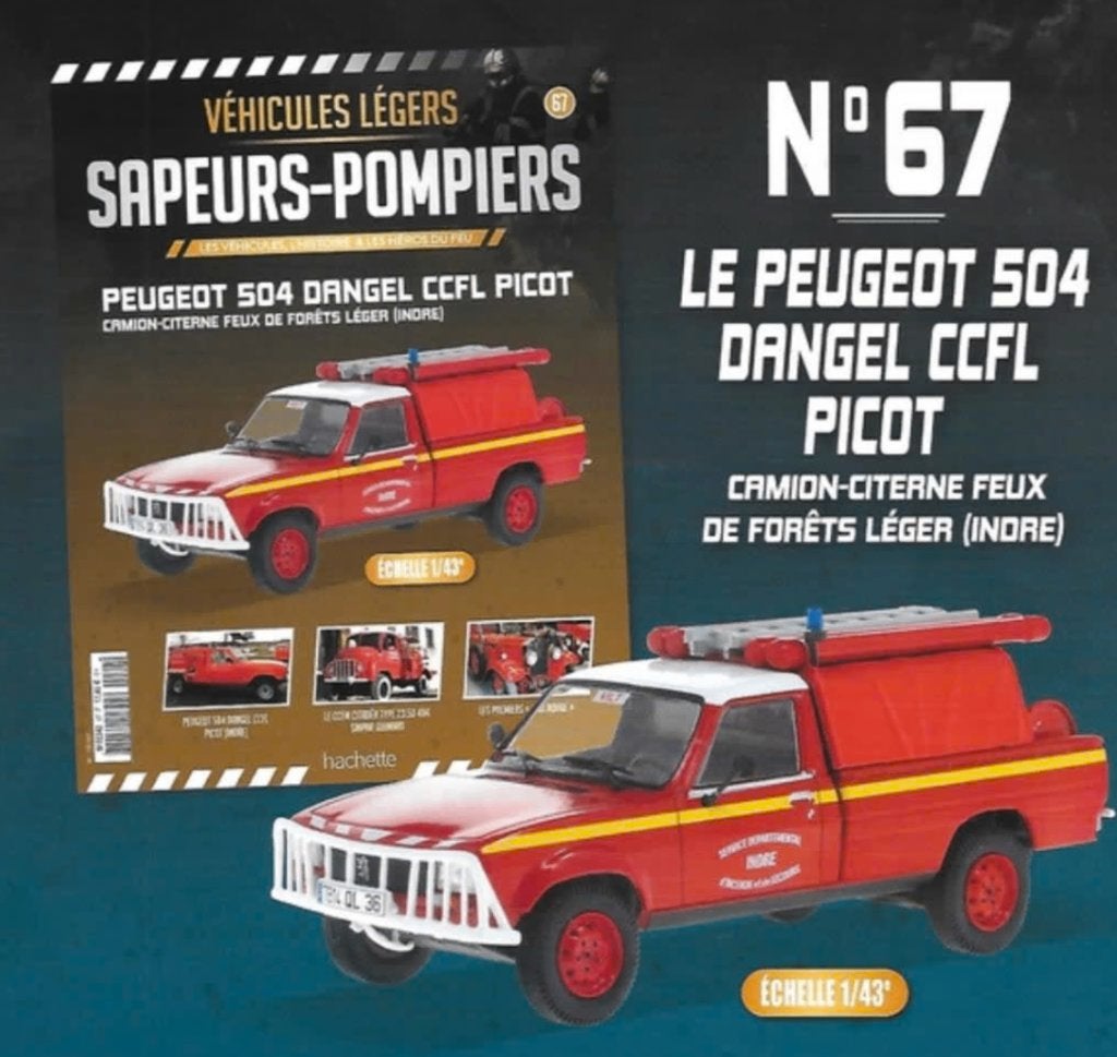 Peugeot 504 Dangel CCFL Picot BRANDWEER schaal 1/43 # 67, Verzenden, Nieuw, Auto, Overige merken
