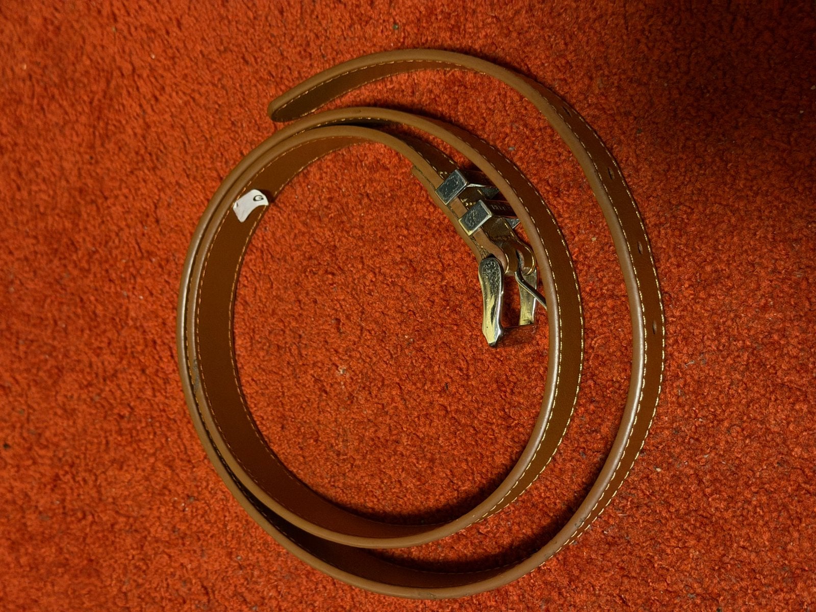 Lamarthe Leren Riem - Bruin, 100% Leer, Echt leder, Tailleriem, Ophalen of Verzenden, Zo goed als nieuw