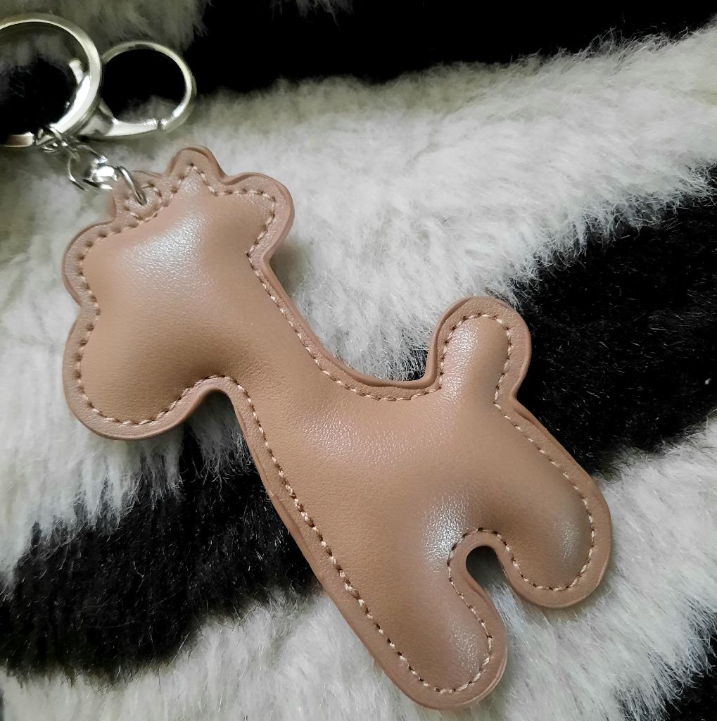 Tashanger giraf hanger nepleer sleutelhanger giraffe pendant, Verzenden, Nieuw