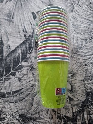KARTONNEN BEKERS, 350 ml. Regenboogkleuren, 20 st NIEUW, Ophalen, Nieuw, Overige typen, Verjaardag