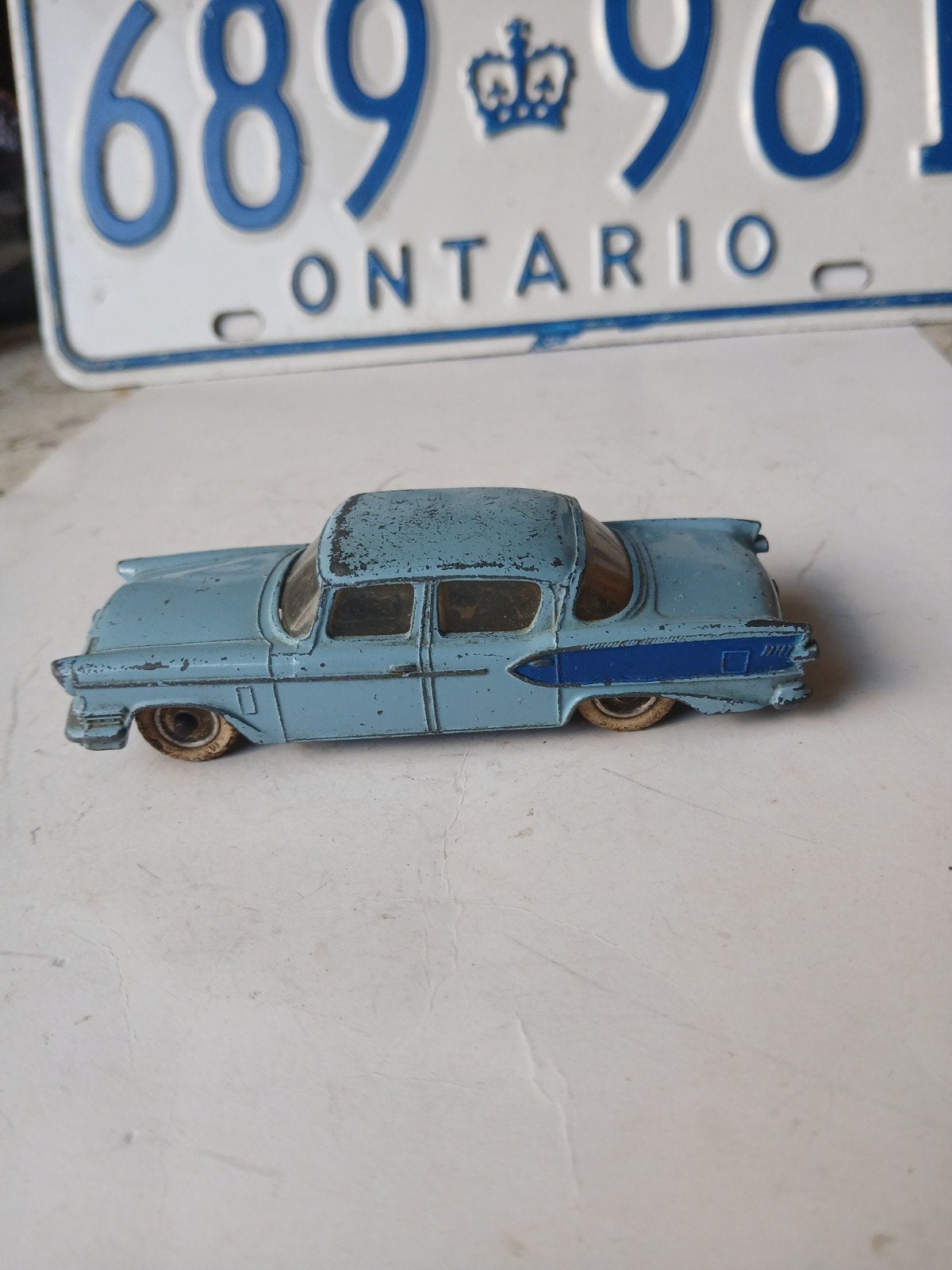 4-deurs Studebaker President. Dinky toys 179, Ophalen of Verzenden, Gebruikt, Auto, Dinky Toys