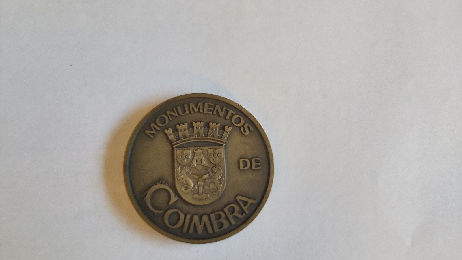 bronzen herdenkingspenning universiteit Coimbra, Ophalen of Verzenden, Brons, Buitenland