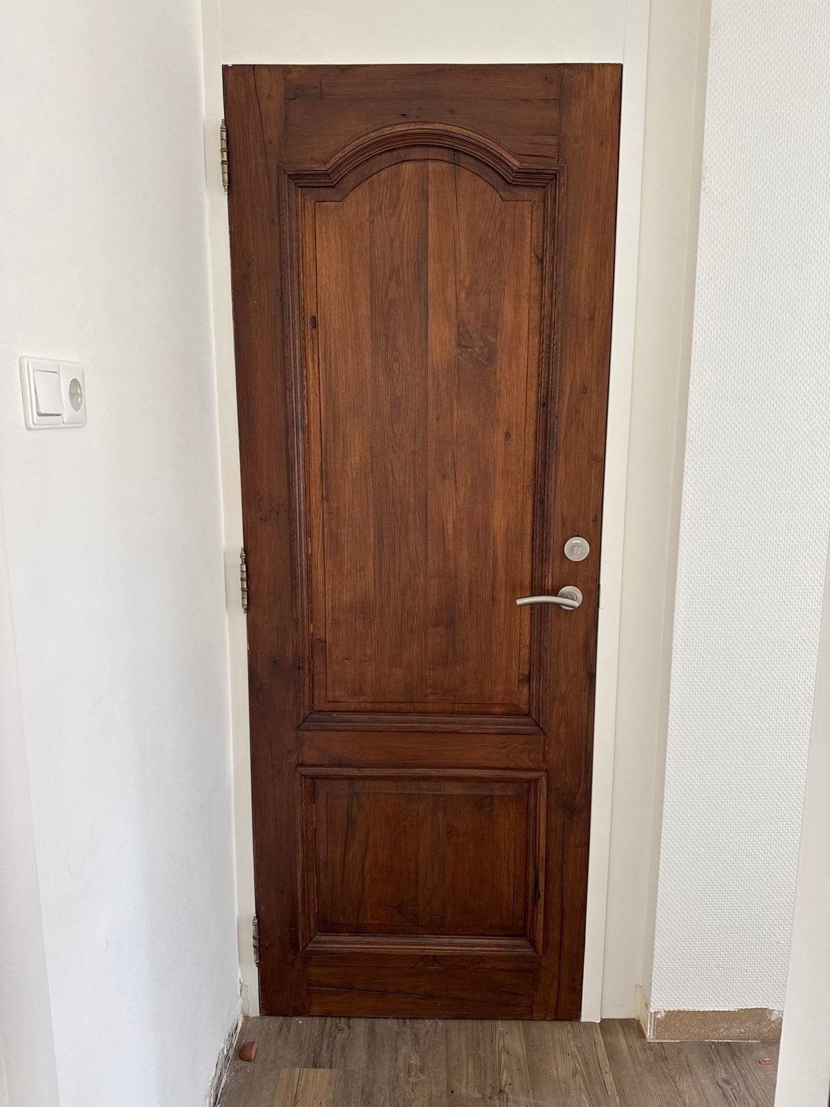 Massieve houten binnendeur met klassieke uitstraling, Ophalen, Gebruikt, 80 tot 100 cm, Binnendeur