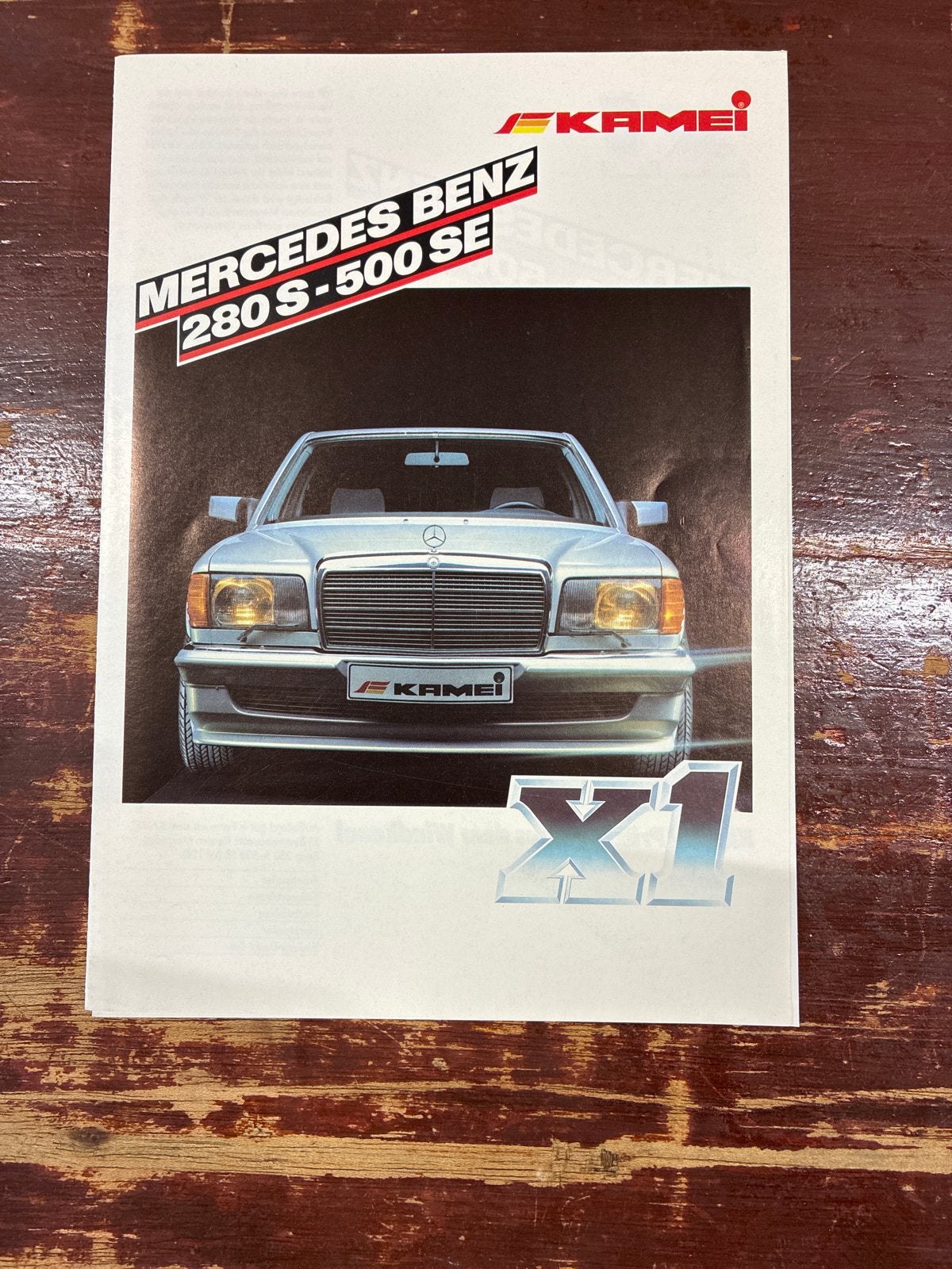 Kamei X1 Brochure Mercedes Benz 280 S-500 SE (W126), Ophalen of Verzenden, Zo goed als nieuw, Mercedes
