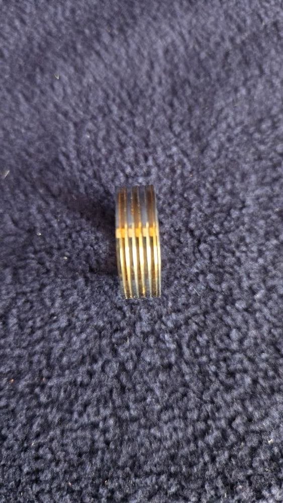 Ring - wit en goudkleurig, Sieraden, Tassen en Uiterlijk, Ringen, Ophalen of Verzenden, Kleiner dan 17, Wit, Dame