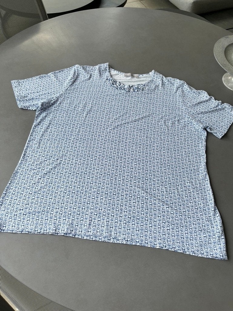 Wit/blauw Setter shirt, maat 54, Shirt of Top, Zo goed als nieuw, Setter, Verzenden