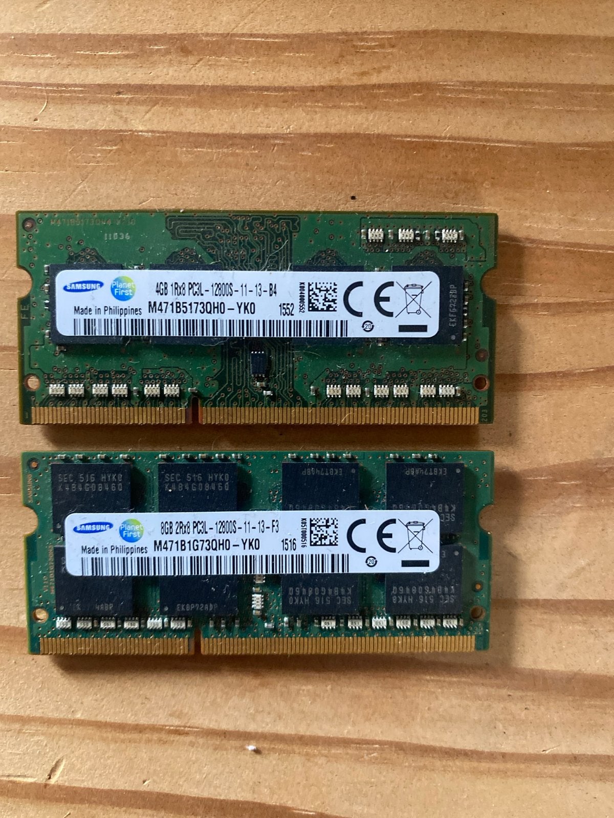 Samsung RAM Geheugen DDR3L 4GB en 8GB PC3L-12800S, Gebruikt, 8 GB, DDR3, Ophalen of Verzenden
