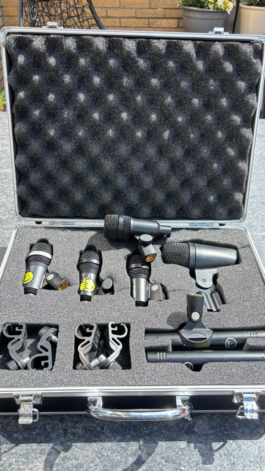 AKG Perception Live P4 P17 Drum Microfoon Set in Koffer, Muziek en Instrumenten, Microfoons, Ophalen, Gebruikt, Instrumentmicrofoon