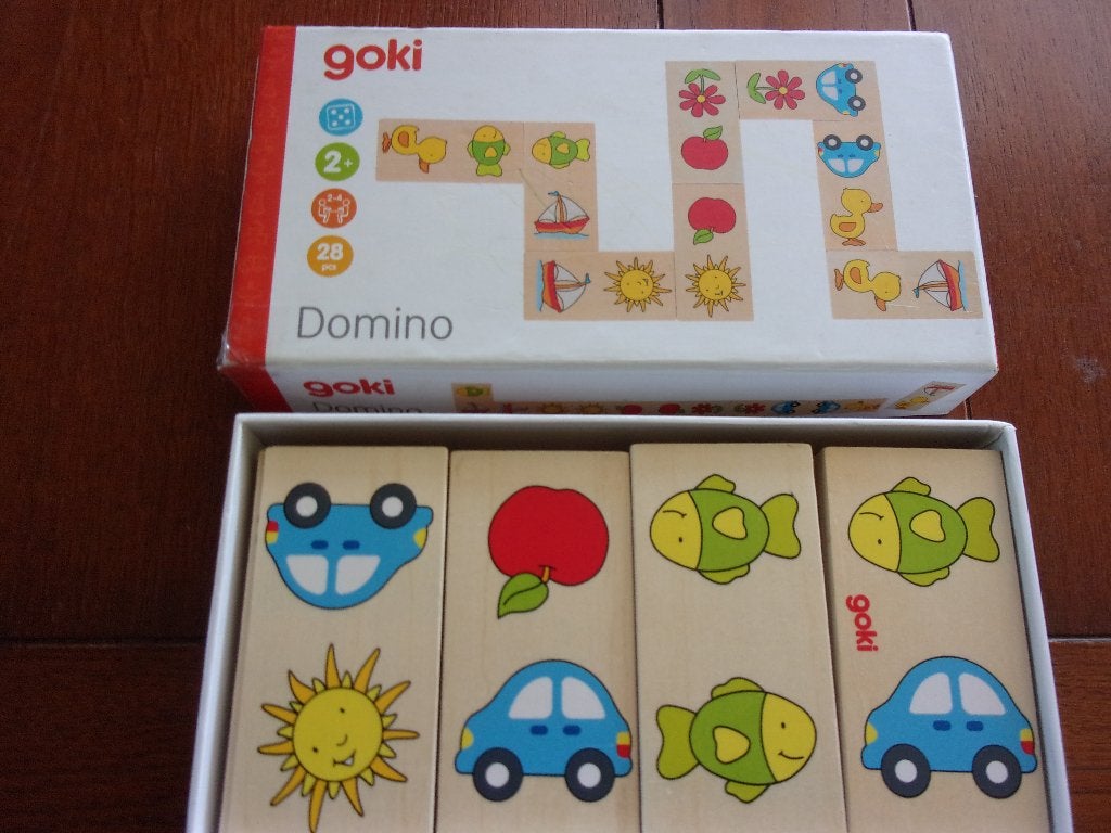 Houten DOMINO no 2 van Goki, Hobby en Vrije tijd, Gezelschapsspellen | Bordspellen, Een of twee spelers, Ophalen of Verzenden