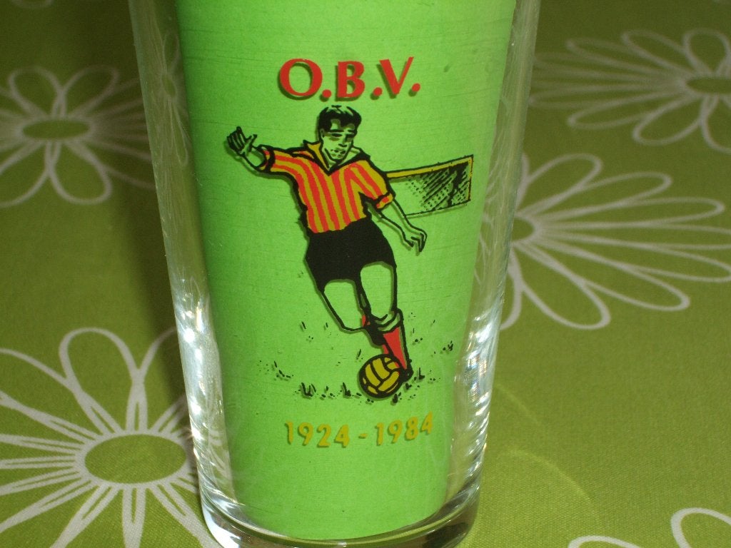 O.B.V. 1924 - 1984 bierglas, Ophalen of Verzenden, Zo goed als nieuw, Overige binnenlandse clubs, Overige typen