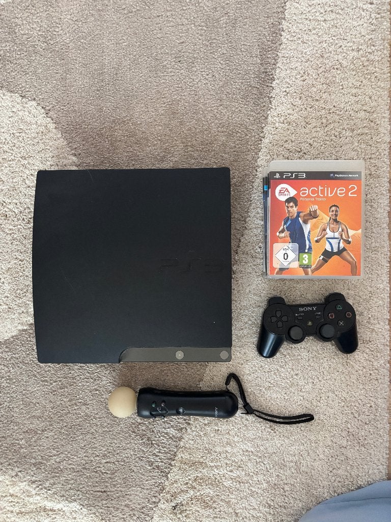 PlayStation 3 SLIM | controller + joystick + 4 spellen, Spelcomputers en Games, Spelcomputers | Sony PlayStation 4, Met games