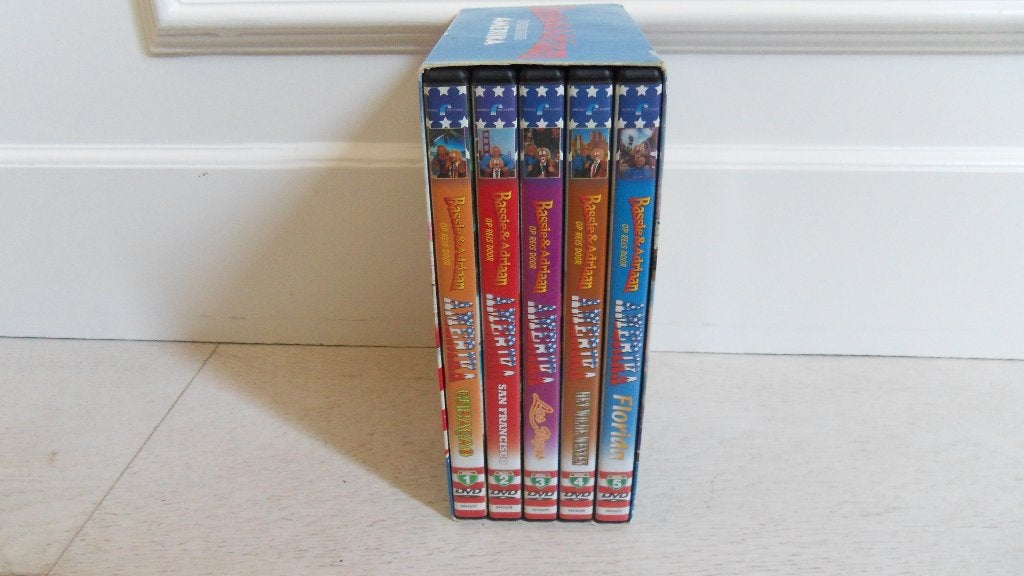 DVD box : Bassie & Adriaan op reis door Amerika : 5 dvd's, Alle leeftijden, Ophalen of Verzenden, Gebruikt, Nederlands