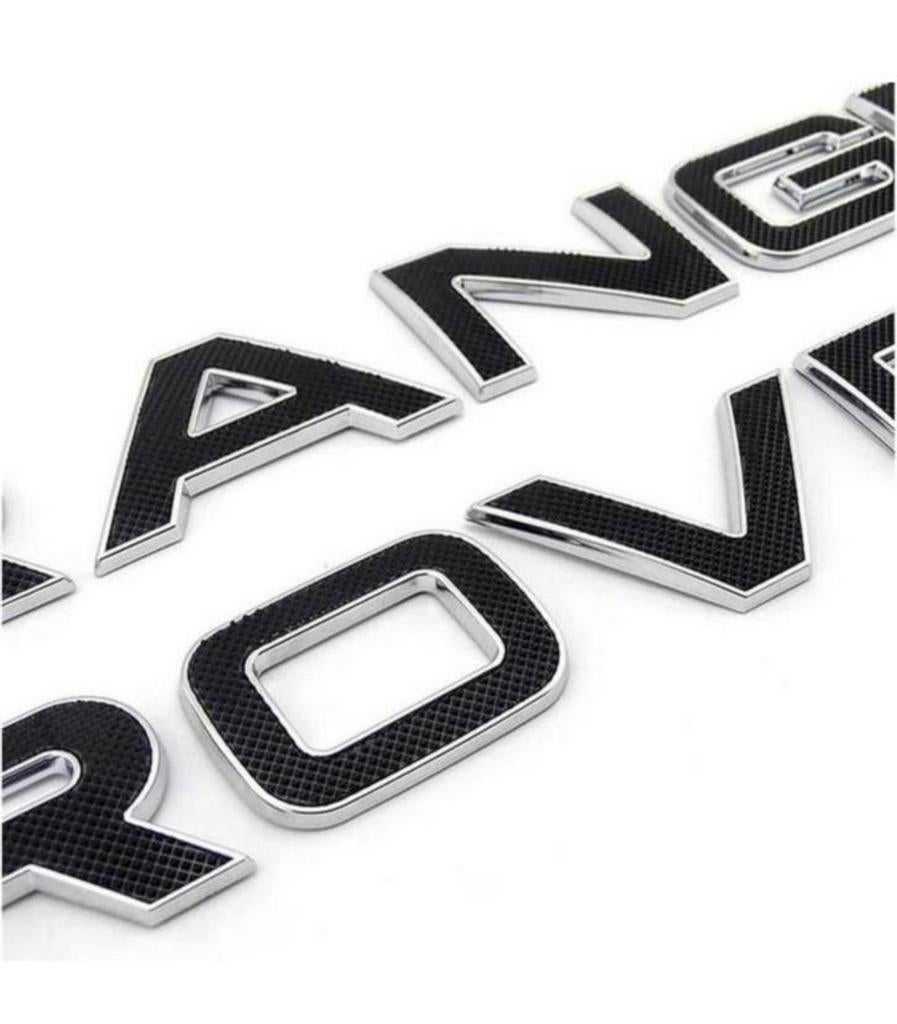 Carbon 3D chroom chrome RANGE ROVER sticker embleem set, Ophalen of Verzenden, H, H, H