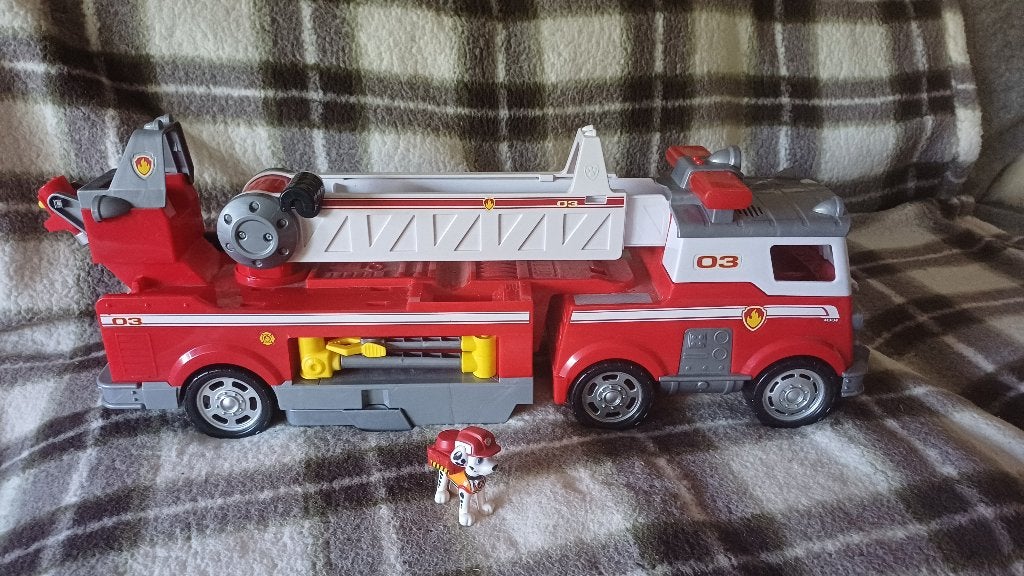 PAW Patrol ultimate rescue brandweerwagen, kompleet, Ophalen of Verzenden, Zo goed als nieuw, Jongen of Meisje