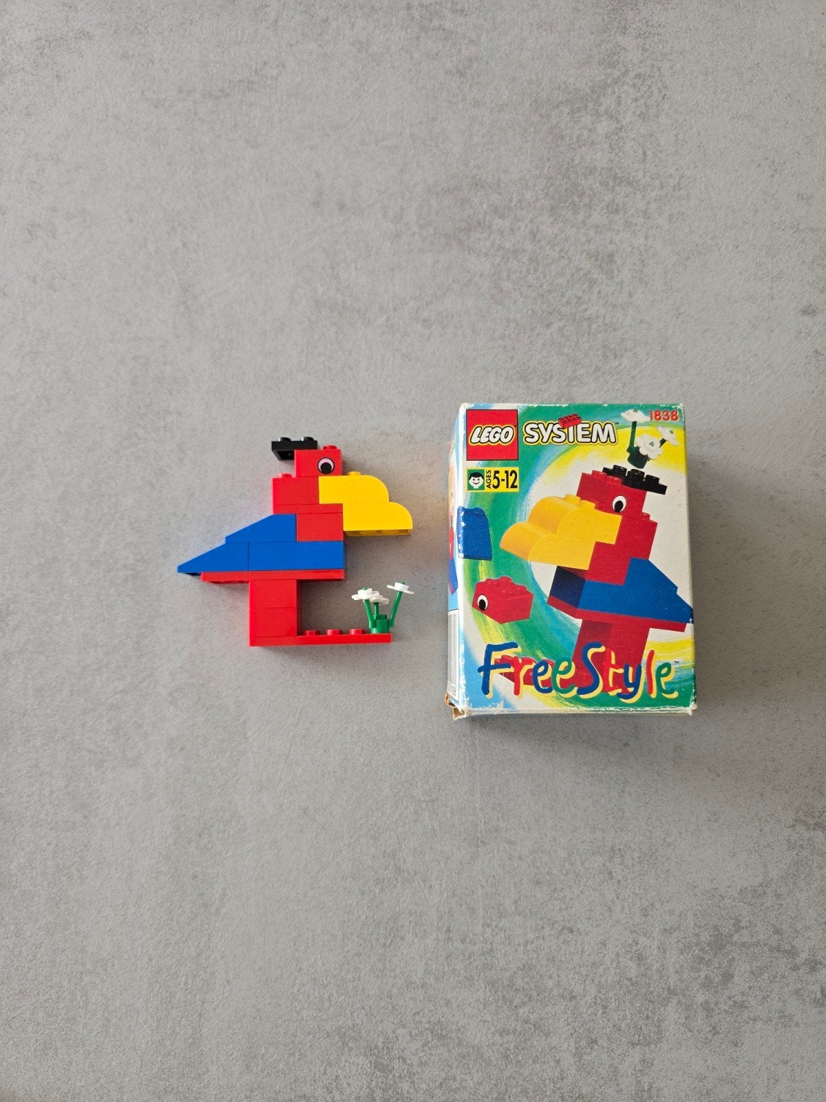Lego System 1838 Freestyle Papegaai met doos, Compleet, Overige thema's, Lego, Ophalen of Verzenden