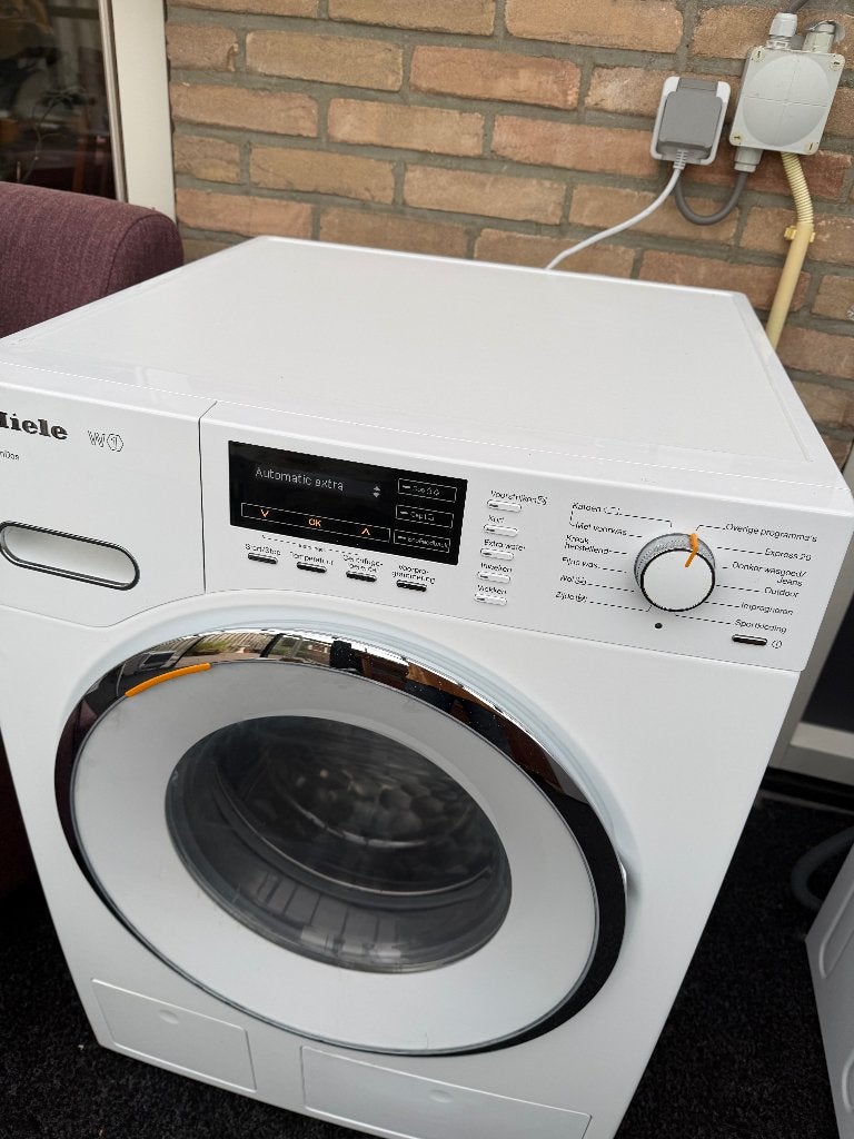 Miele W1 Twindos Wasmachine, 8 tot 10 kg, Ophalen, Zo goed als nieuw, 85 tot 90 cm