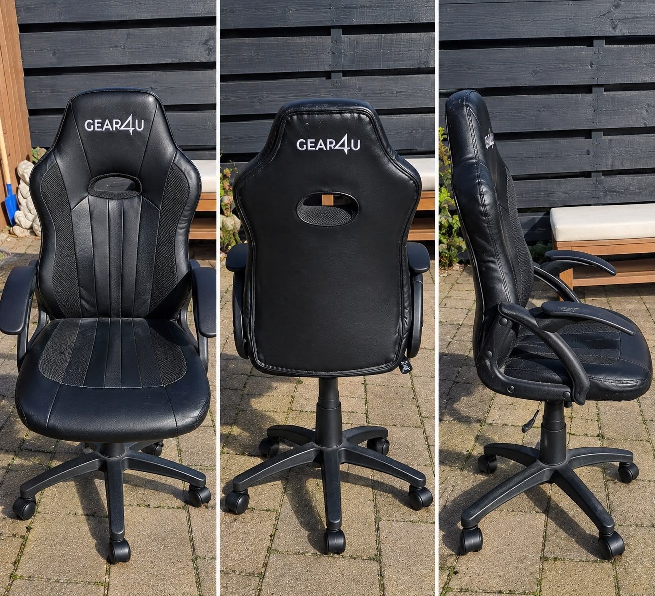 zwarte junior game stoel