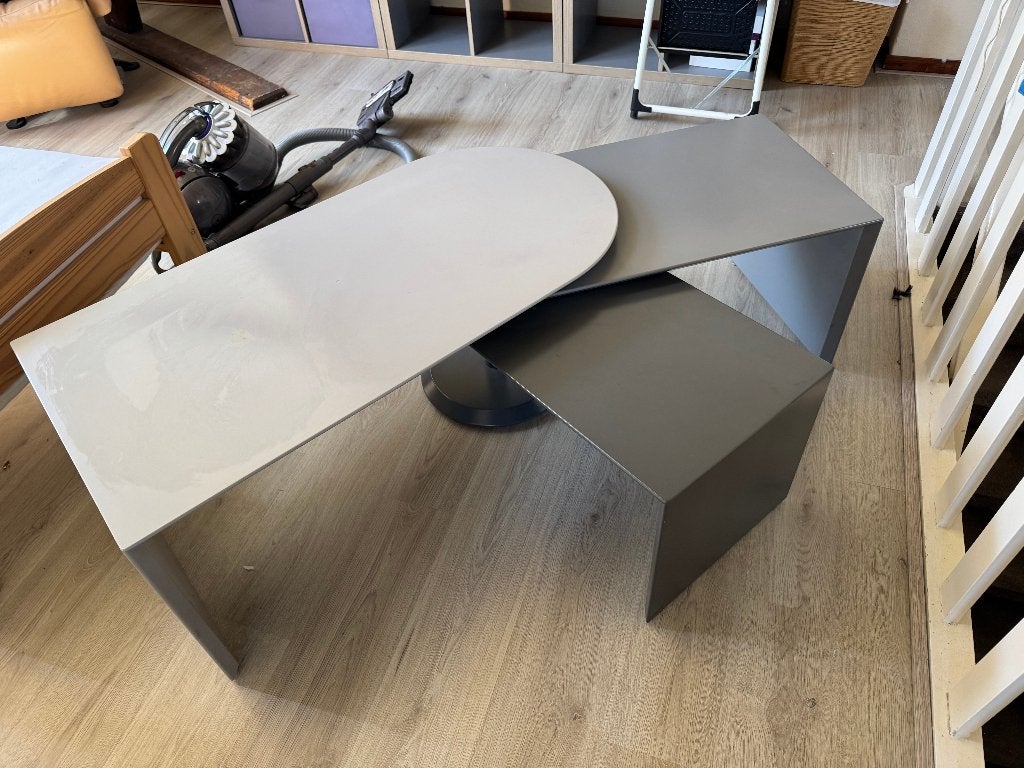 Leolux Cyclo Vintage Design Tafel - Draaibare Bladen, Ophalen, Gebruikt, 50 tot 100 cm, Overige vormen