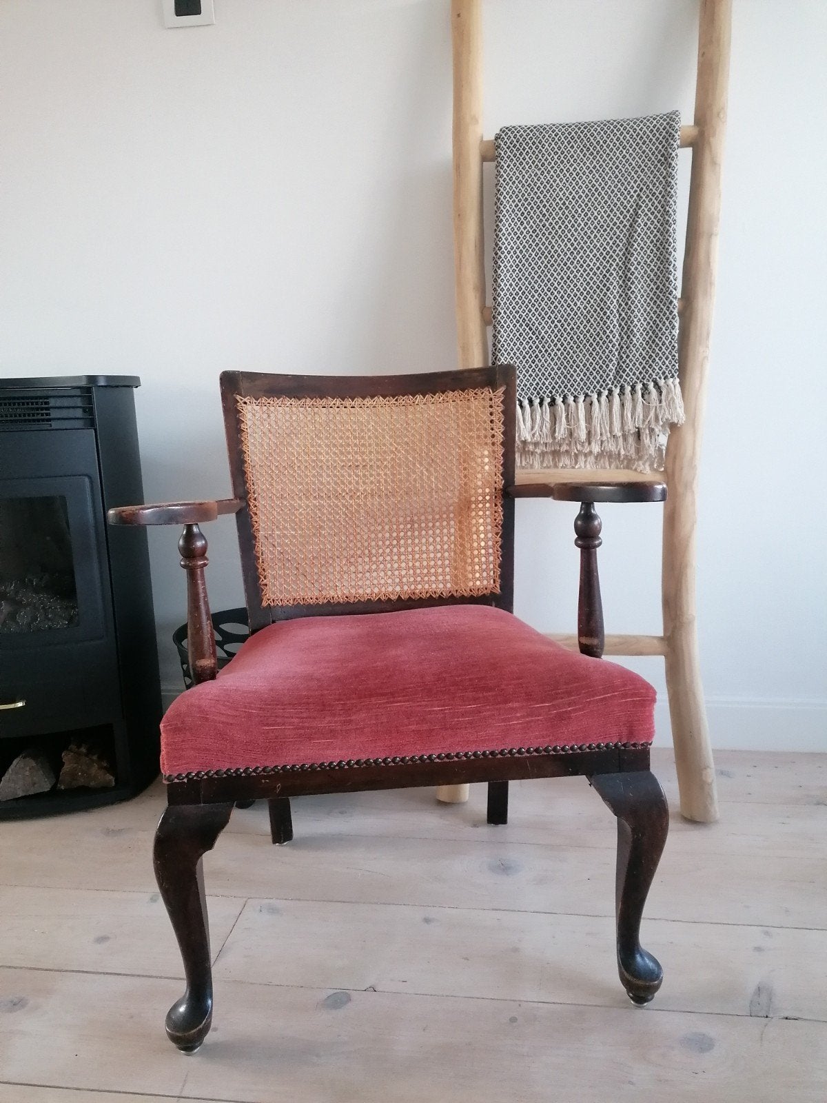 Leuke vintage stoel!, Ophalen, Gebruikt, Vintage, Stof
