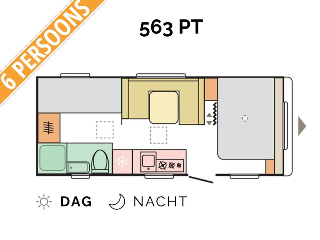 Adria Aviva 563 PT, Caravans en Kamperen, Dwarsbed, Schokbreker, Adria, 6 tot 7 meter