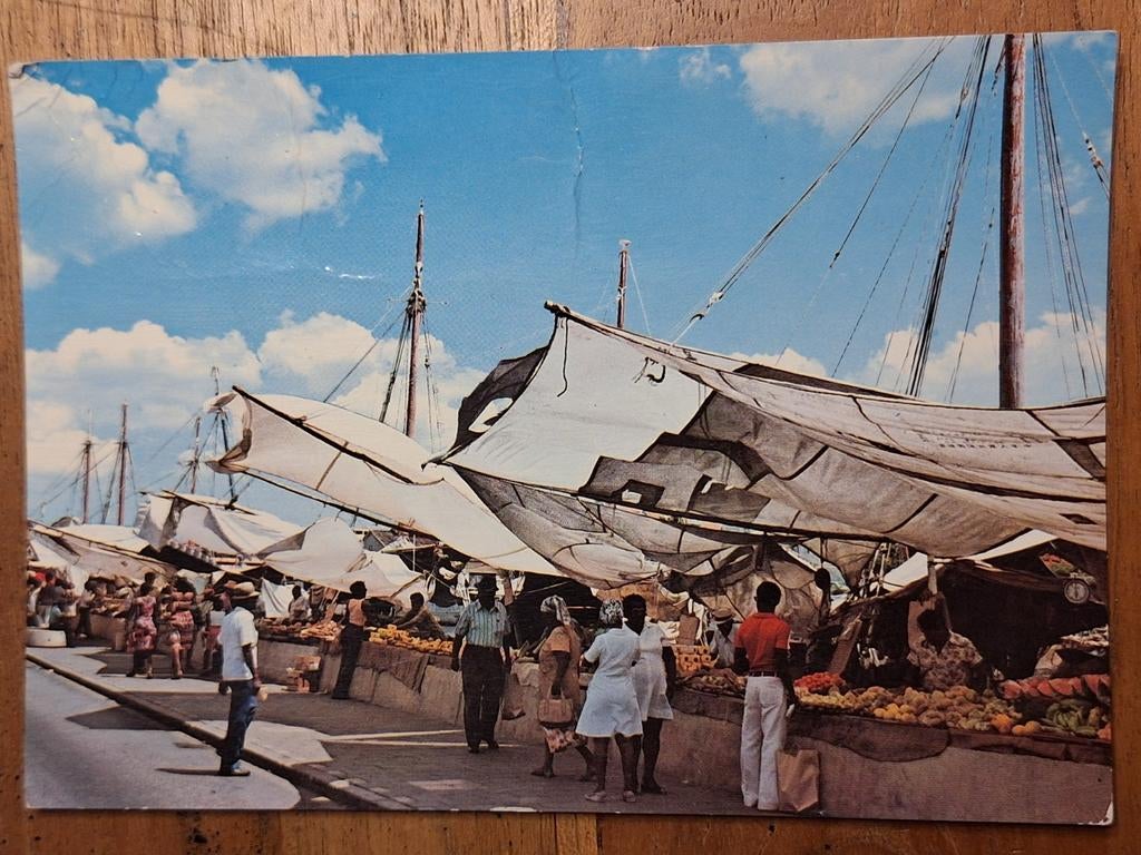 Nederlandse Antillen - Curaçao - Floating Market, Ophalen of Verzenden, Gelopen, Buiten Europa