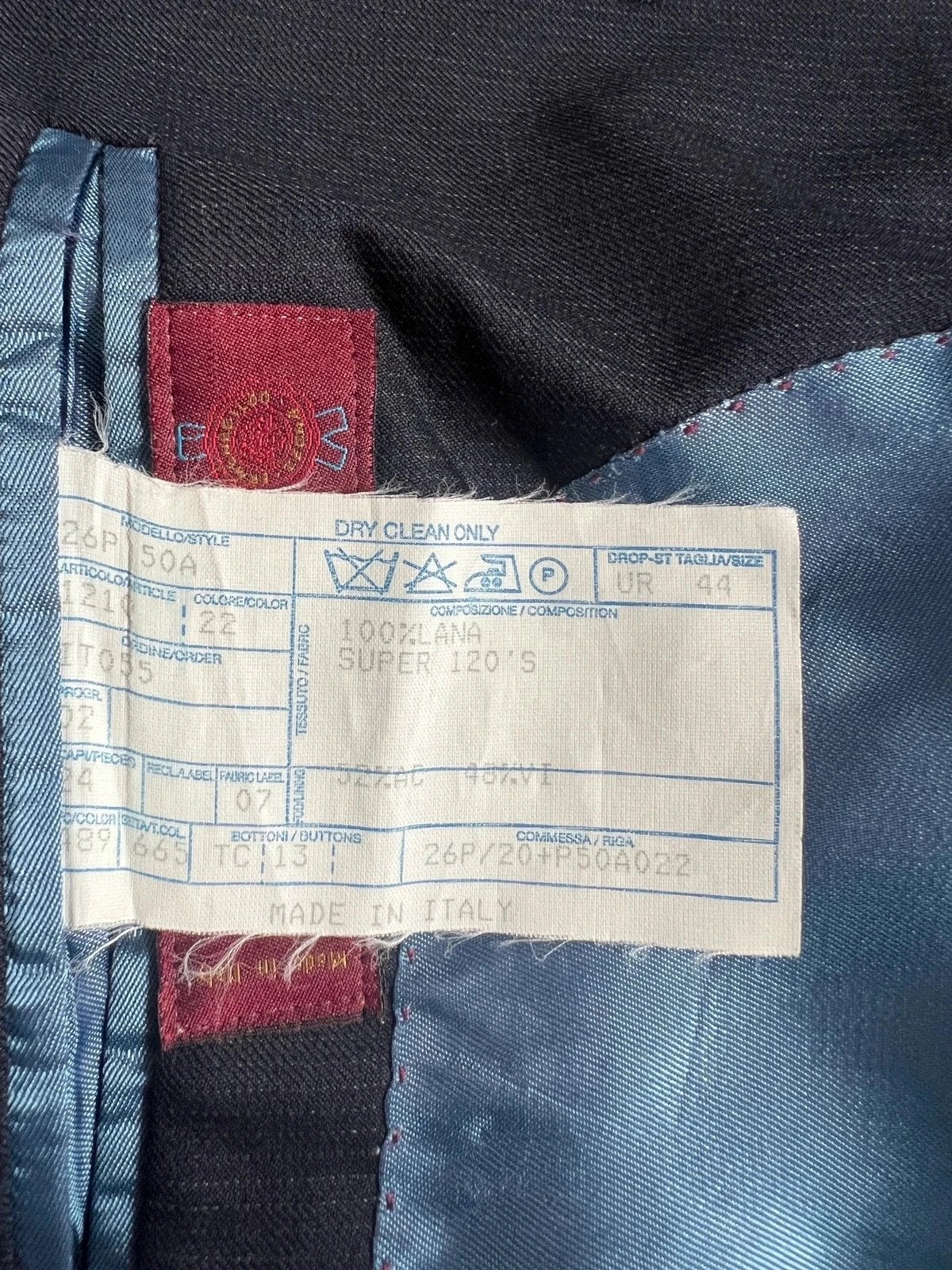 Ermenegildo Zegna Suit Jacket super 120’s handmade Size 44, Ermenegildo Zegna, Zwart, Overige maten, Ophalen of Verzenden
