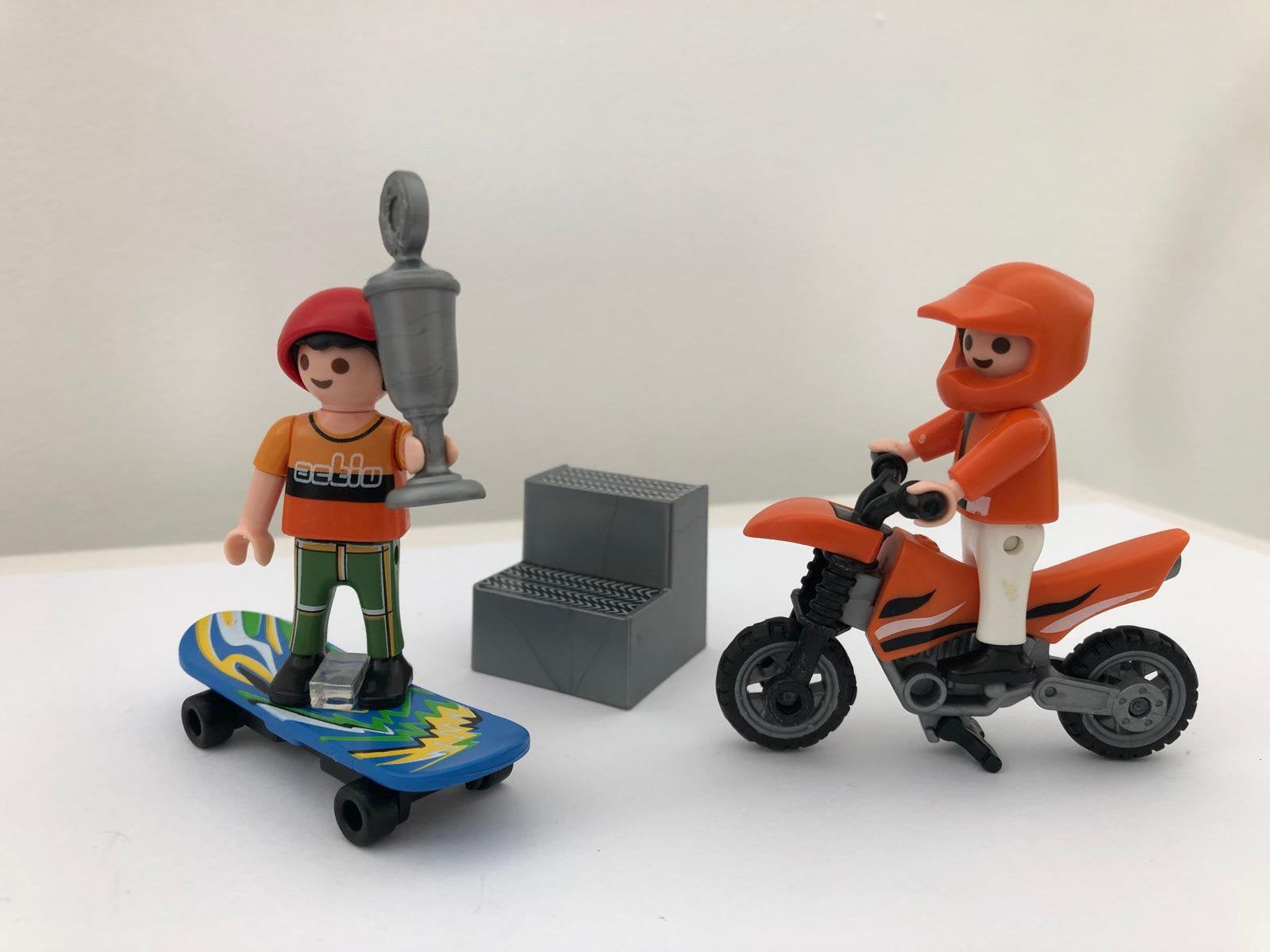 Playmobil. Crosser en skater met prijs, Ophalen of Verzenden, Gebruikt