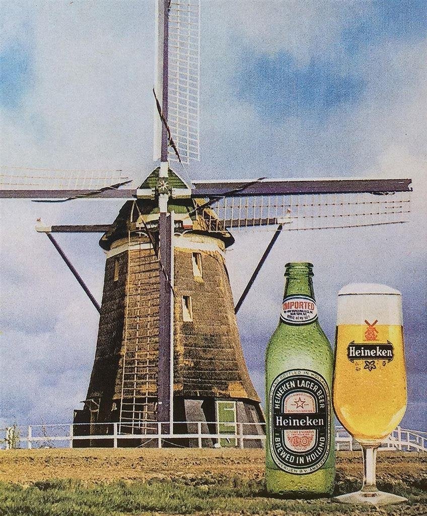HEINEKEN Bier oude Amerikaans Metalen Reclamebord bar cafe, Verzenden, Nieuw, Reclamebord, Plaat of Schild, Heineken