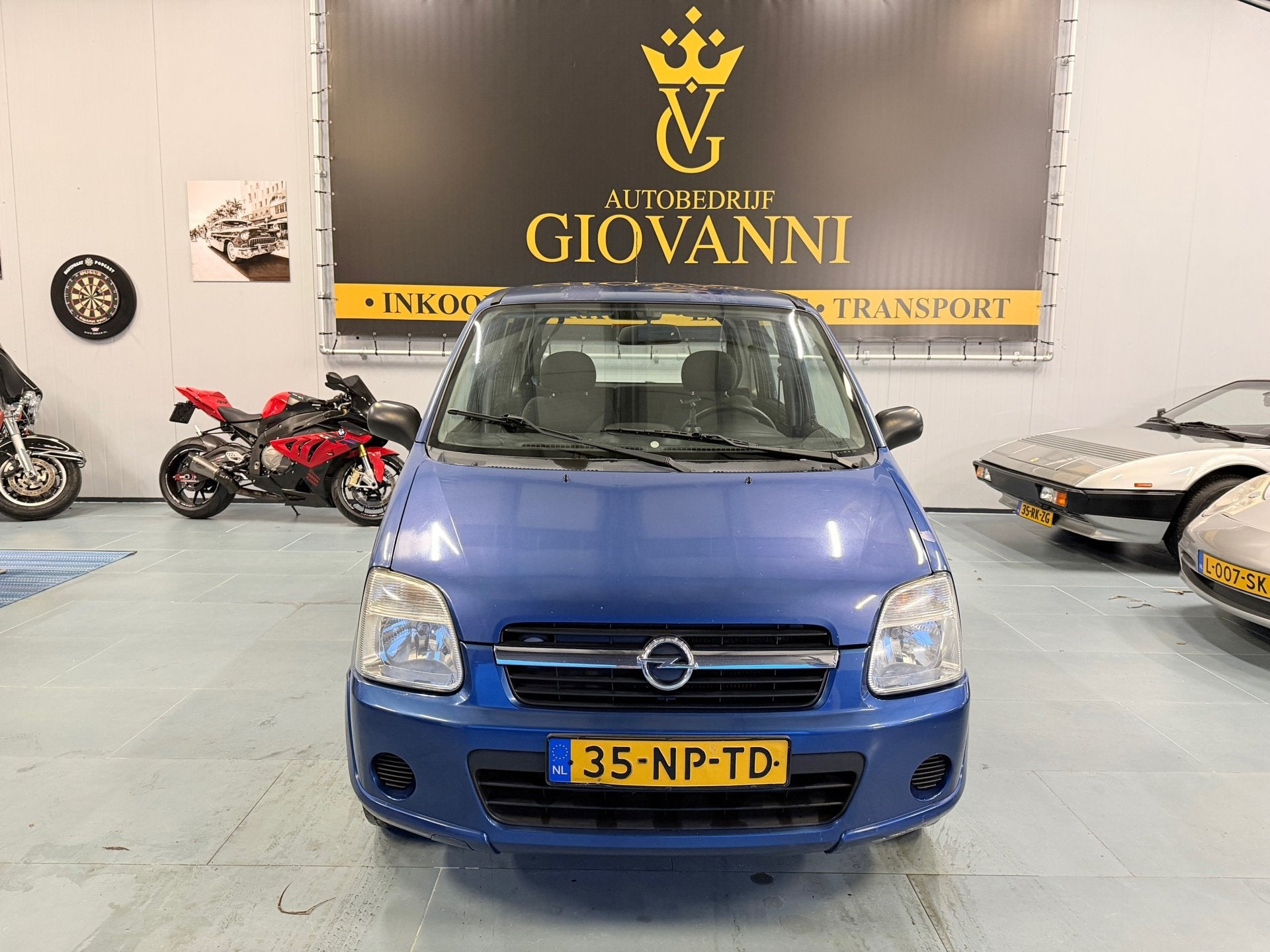 Opel Agila 1.2-16V Essentia INRUIL MOGLELIJK, Auto's, Voorwielaandrijving, Blauw, Origineel Nederlands, Bedrijf