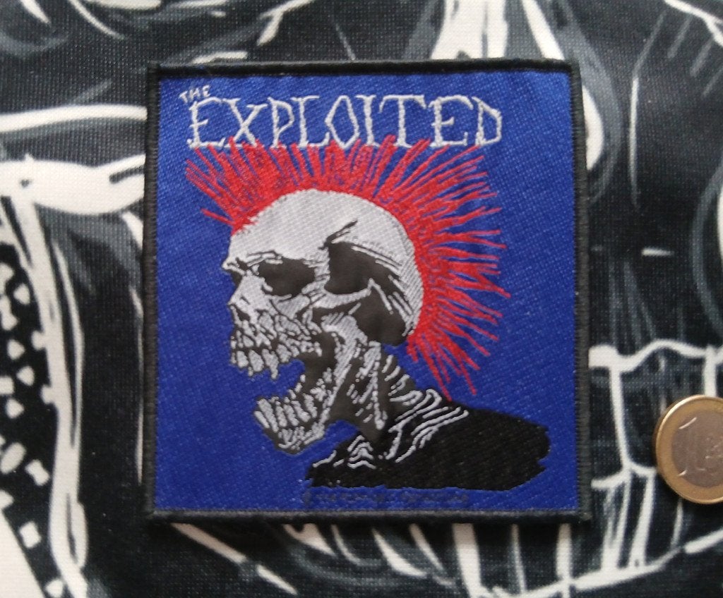 The Exploited mooie vintage 1996 patch mohawk skull punk, Verzamelen, Ophalen of Verzenden, Nieuw, Kleding