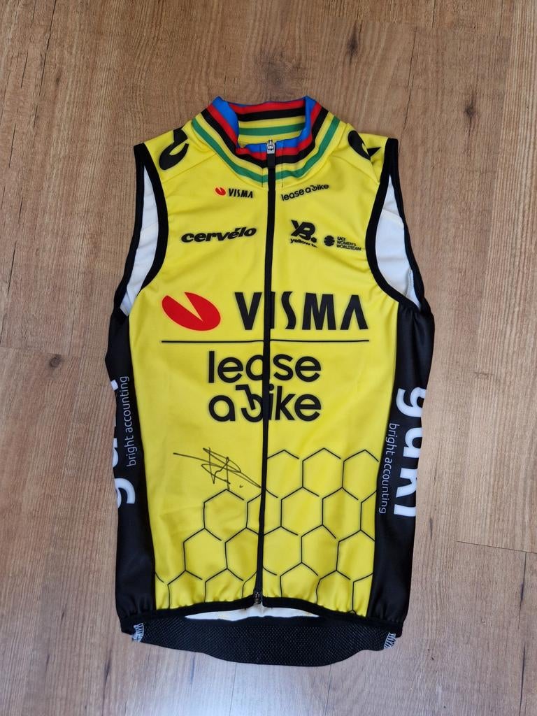 Gesigneerd wielershirt Marianne Vos Visma Lease a bike, Verzenden, Zo goed als nieuw, Shirt