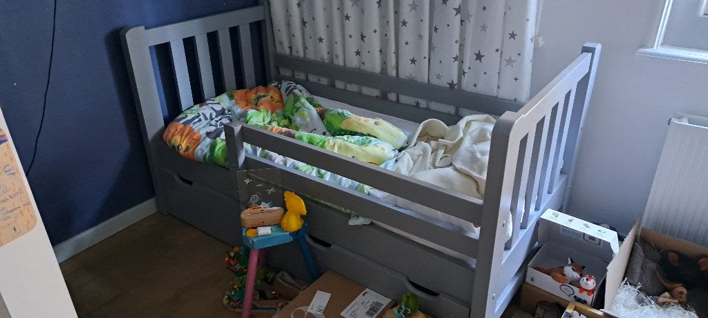 Leuk peuter-/kleuterbed, Kinderen en Baby's, Ophalen, Gebruikt, 70 tot 85 cm, 140 tot 160 cm