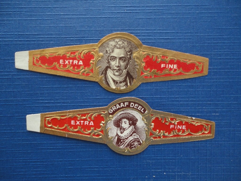 sigarenbandjes 7= 2st, Verzamelen, Ophalen of Verzenden, Sigarenbandjes
