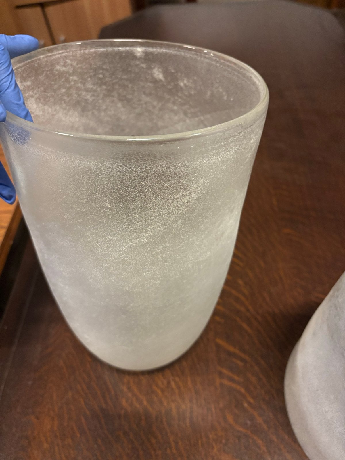 Set van 2 grote Pols Potten Frosted Glazen Vazen, Ophalen of Verzenden