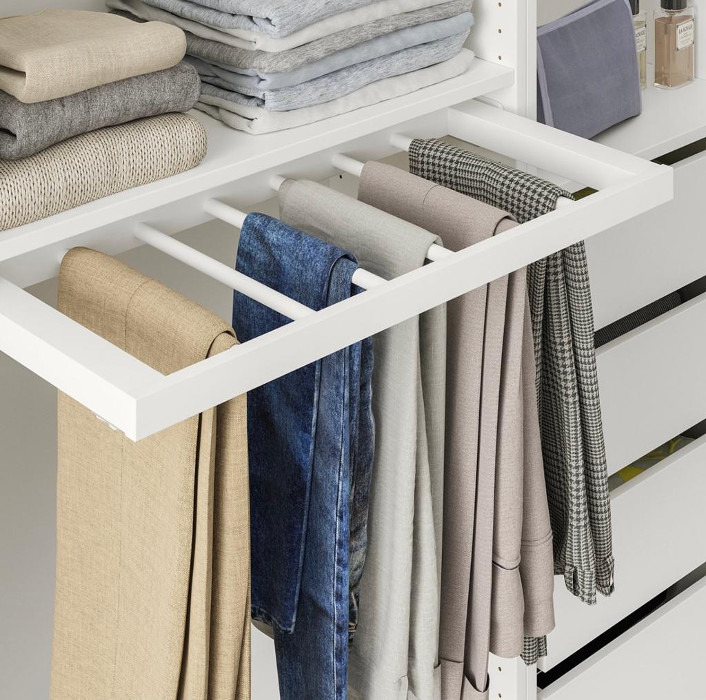 Ikea komplement broekhanger, Huis en Inrichting, Kasten | Kledingkasten, Zo goed als nieuw, Minder dan 100 cm, 25 tot 50 cm, 50 tot 100 cm