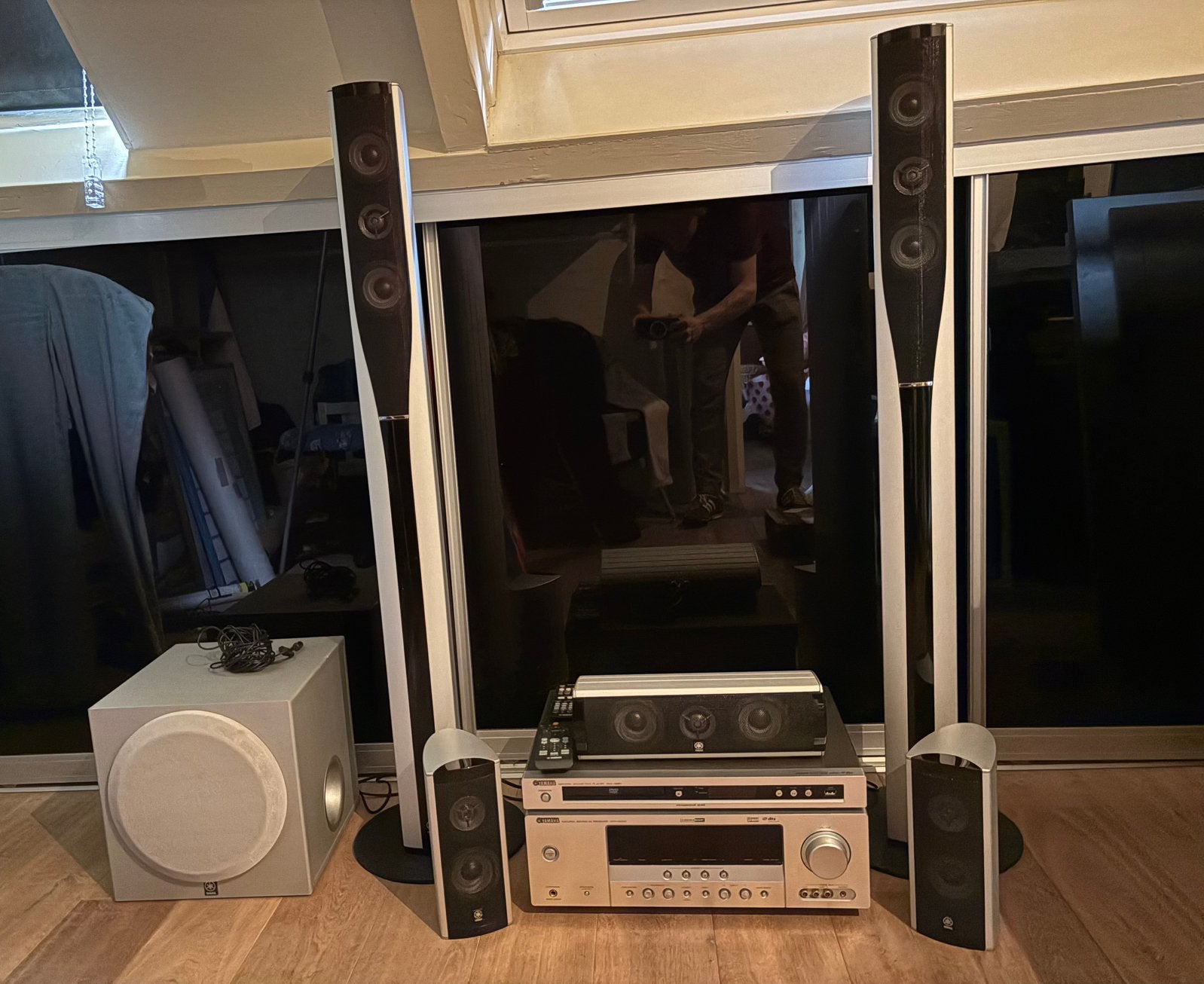 Mooi compleet Yahama 5-way Dolby Surround System te koop!, Gebruikt, 70 watt of meer, 5.1-systeem, Dvd-speler