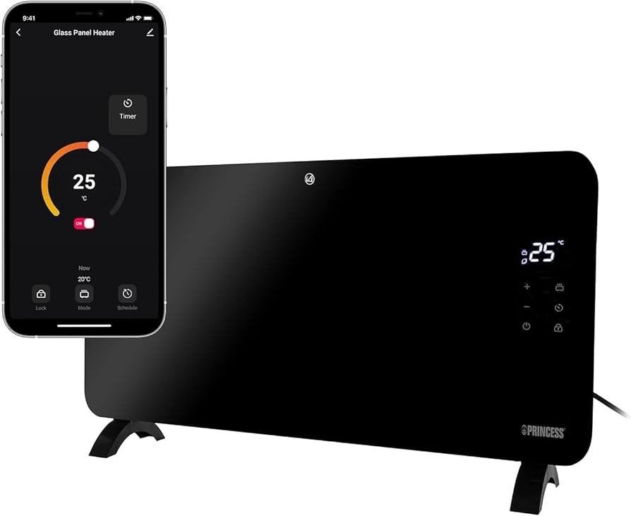 Bijna nieuw Princess Smart Glass Panel Heater 2000W, Ophalen of Verzenden, 60 tot 150 cm, Kachel, 30 tot 80 cm