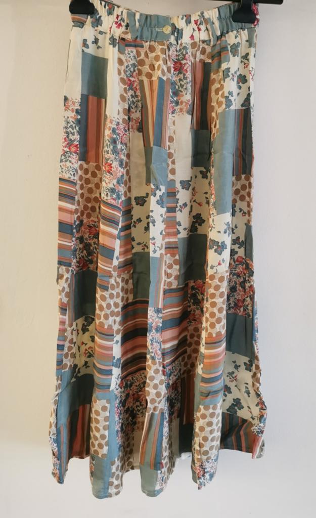 Rok met patchwork mt. S, Overige kleuren, Verzenden, Zo goed als nieuw, Maat 36 (S)