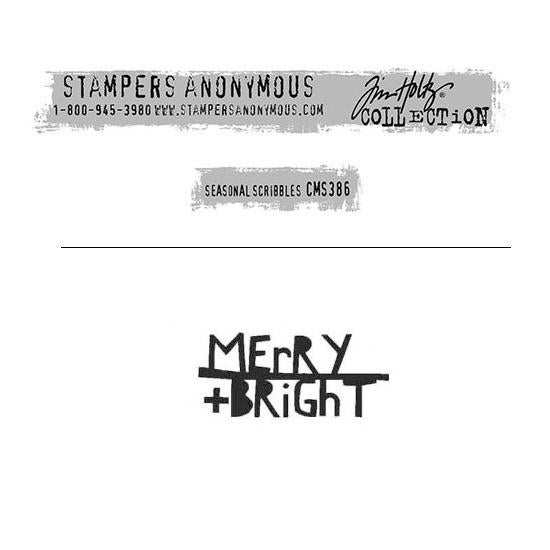 SA Tim Holtz Cling Stamp Seasonal Scribble #386/07, Verzenden, Nieuw, EZ-mounted stempel