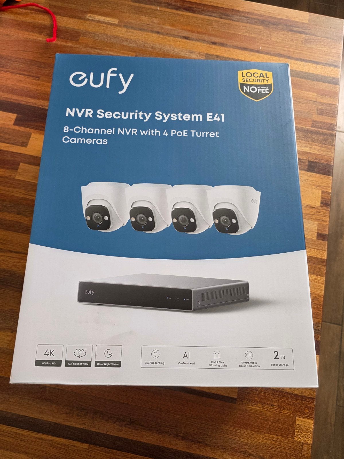 Eufy NVR Beveiligingssysteem E41 met 4 PoE Turret Camera's, Ophalen of Verzenden, Nieuw, Buitencamera