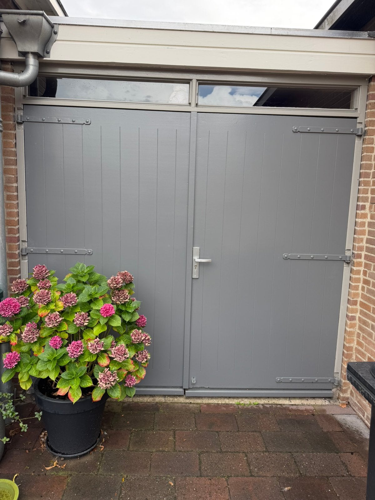 Houten garage deuren, Ophalen, Zo goed als nieuw