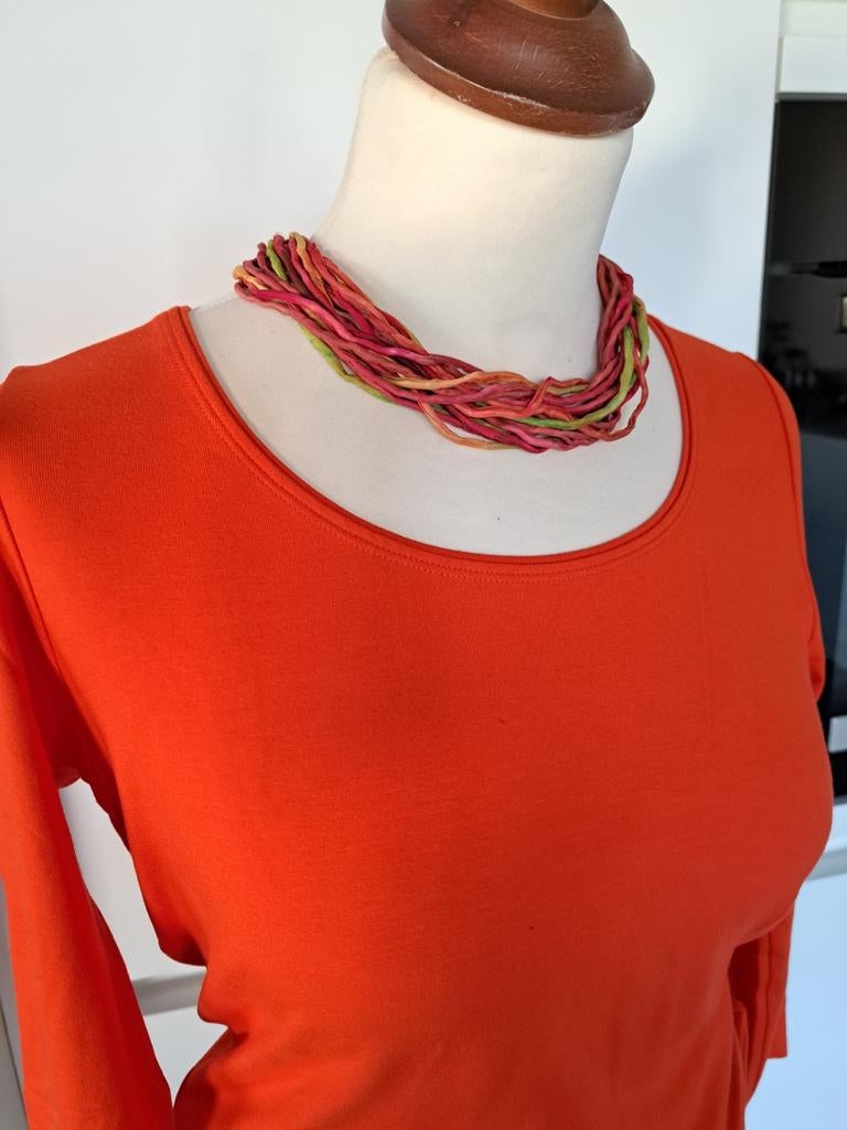 Mooi shirt Claudia Sträter 38., Maat 38/40 (M), Oranje, Ophalen of Verzenden, Zo goed als nieuw