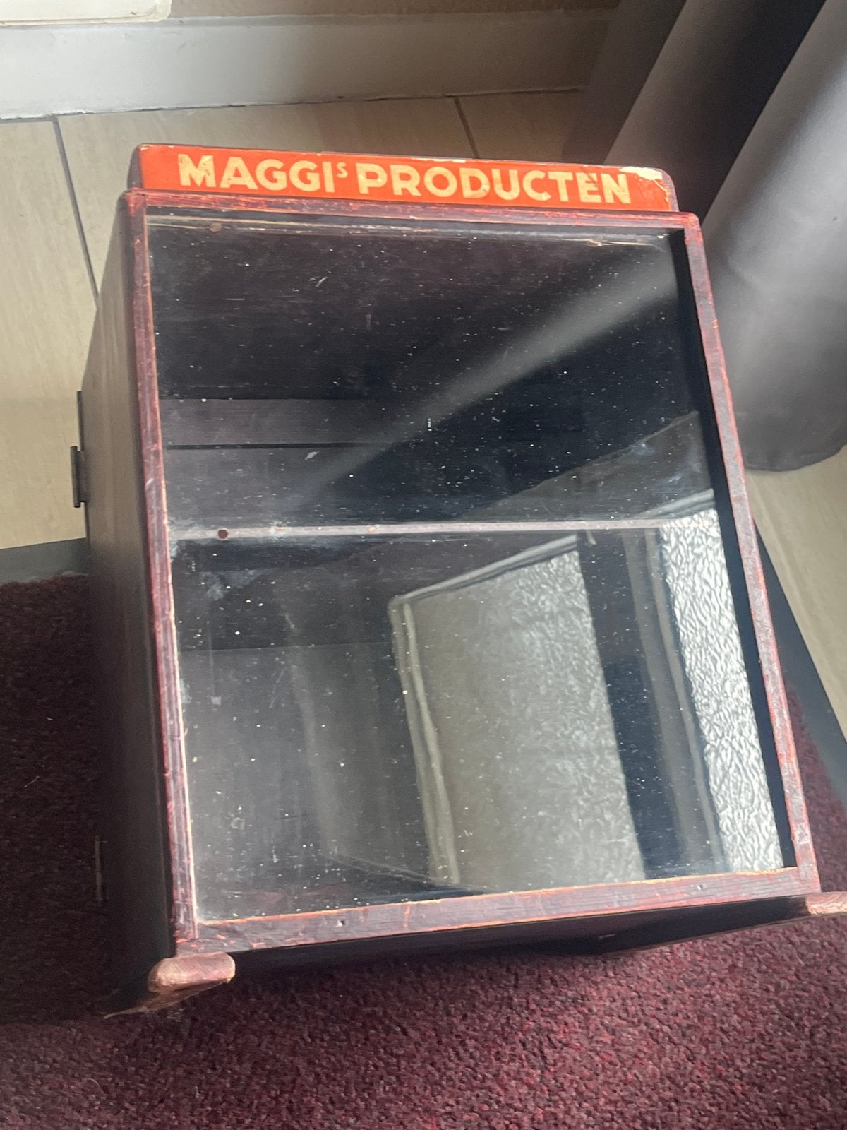 Antiek Maggi's Producten Kastje - Vintage Winkel Display, Ophalen of Verzenden, Gebruikt