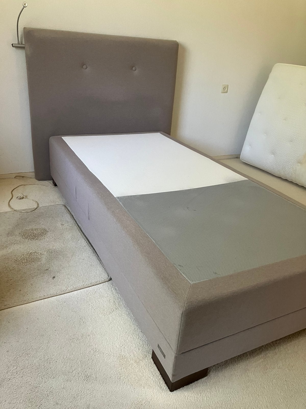 Seniorenbed, Huis en Inrichting, Ophalen, Eenpersoons, 210 cm, Grijs