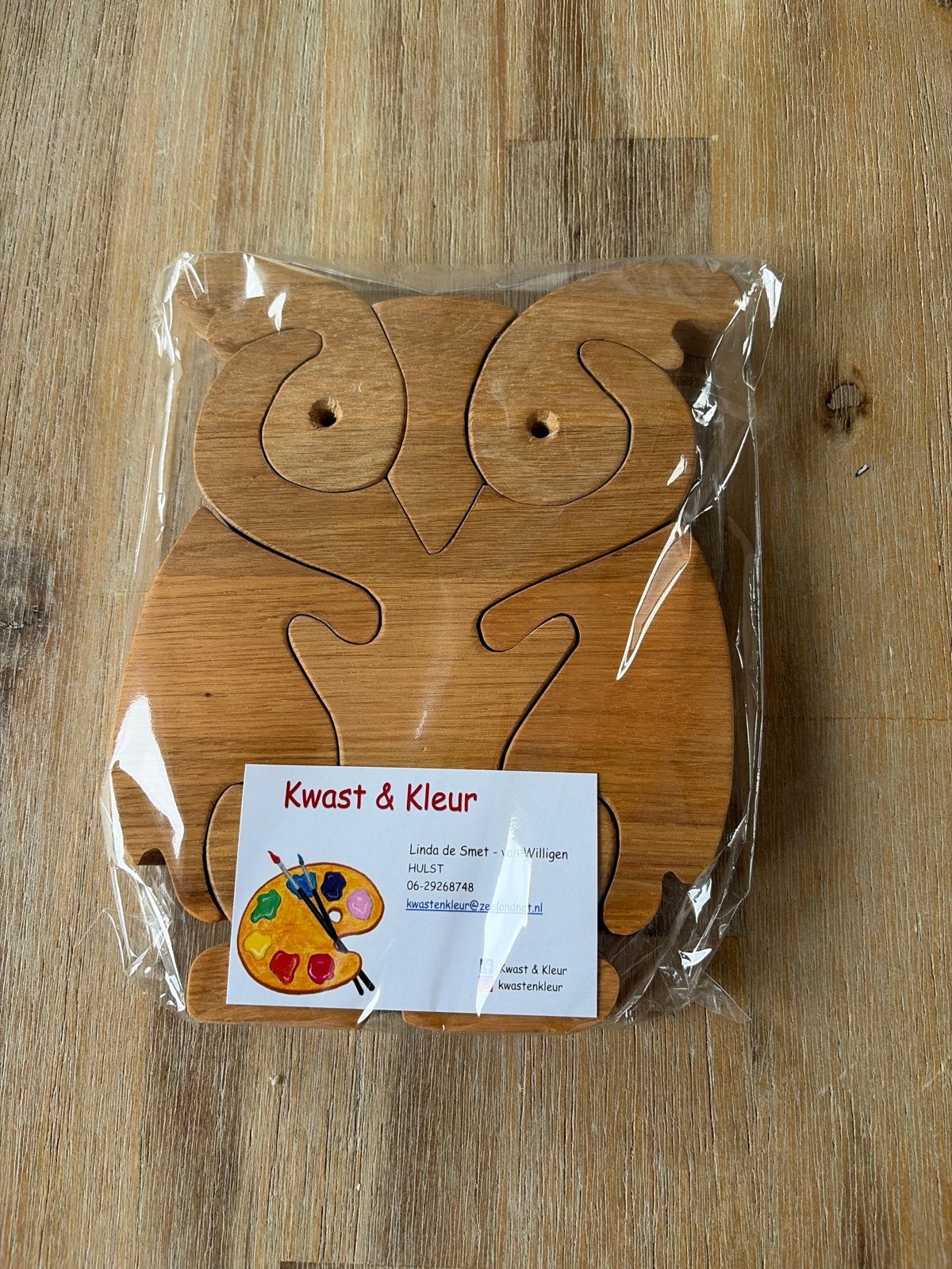 Houten uil puzzel van Kwast & Kleur, Ophalen of Verzenden, Nieuw, Overige typen