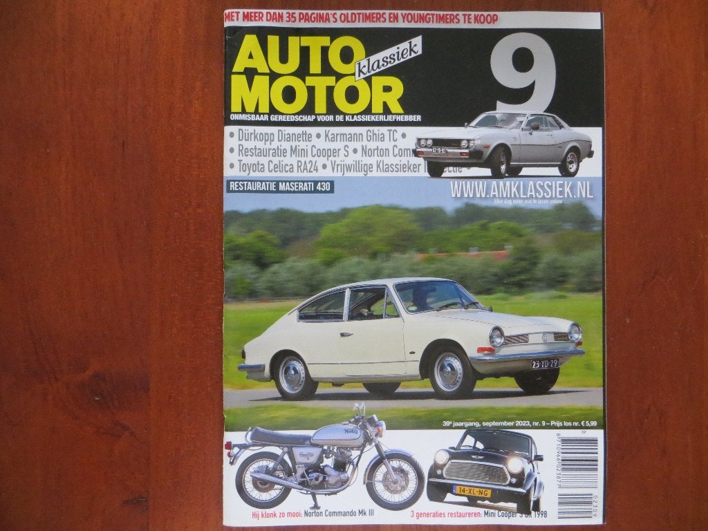 Auto Motor Klassiek 9 2023 Volkswagen Karmann Ghia TC, RA24, Ophalen of Verzenden, Nieuw, Volkswagen