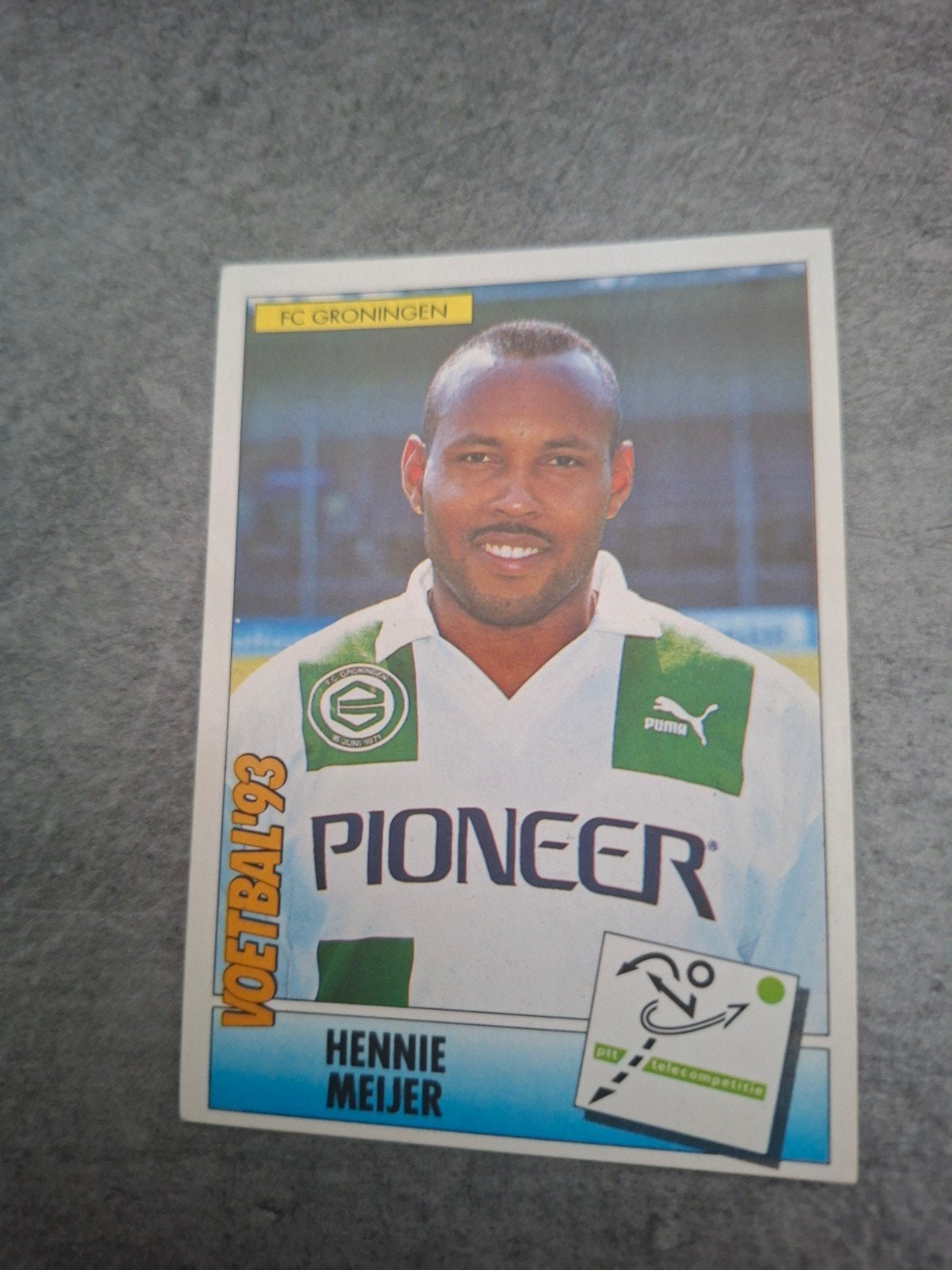 Panini sticker Voetbal 93. Hennie Meijer FC Groningen., Ophalen of Verzenden, Zo goed als nieuw, Sticker