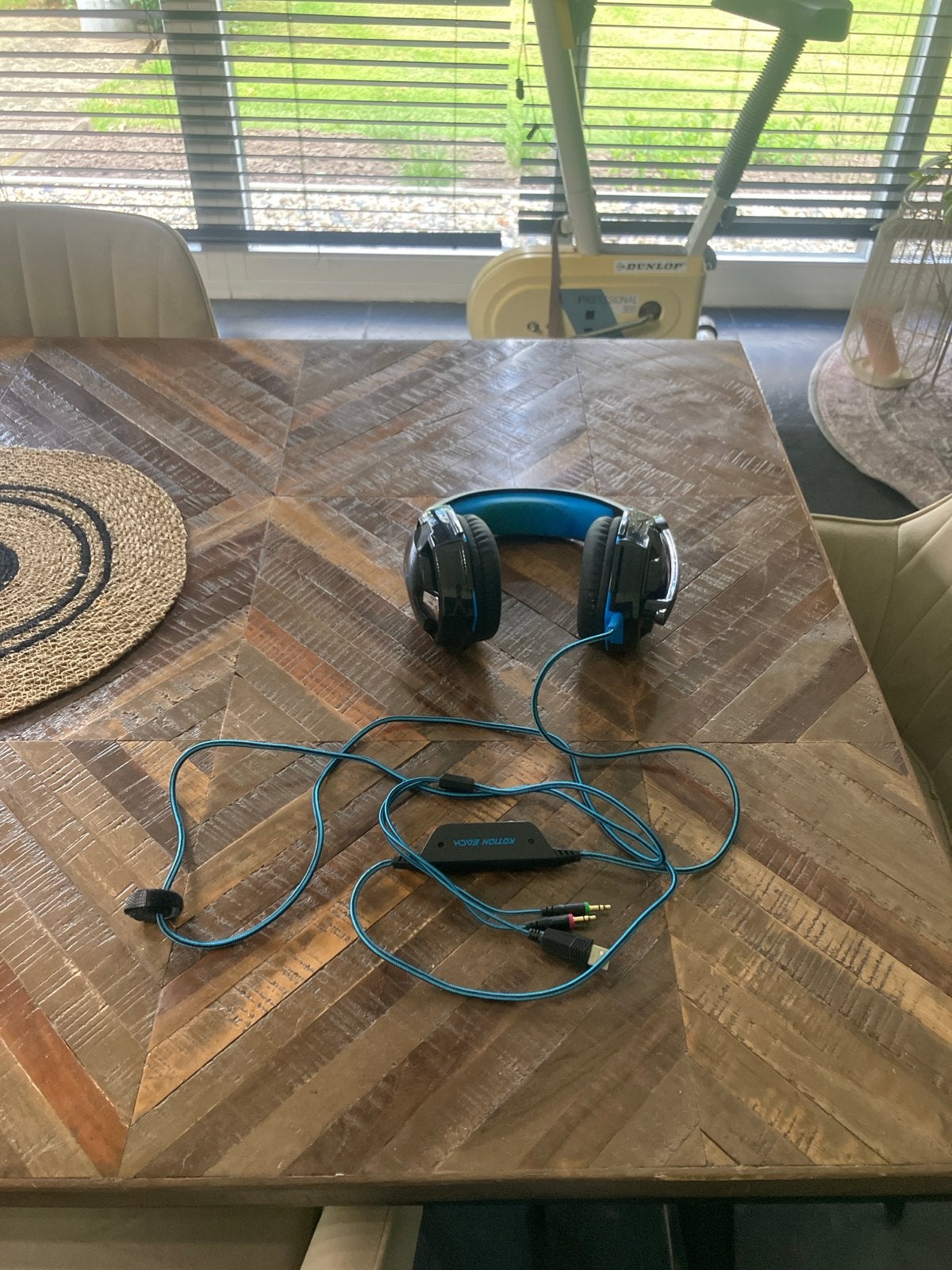 KOTION EACH Gaming Headset - Zwart/Blauw, Ophalen of Verzenden, Gebruikt, Over oor (circumaural), Overige merken