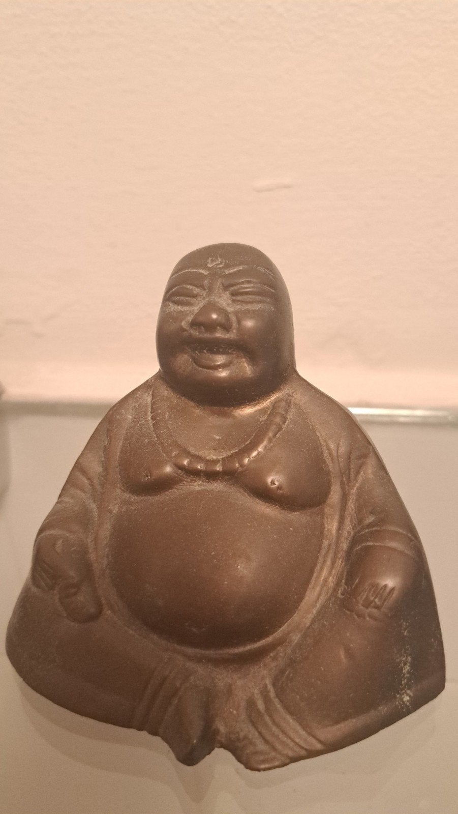Happy Boeddha (metaal), Ophalen of Verzenden, Zo goed als nieuw, Metaal